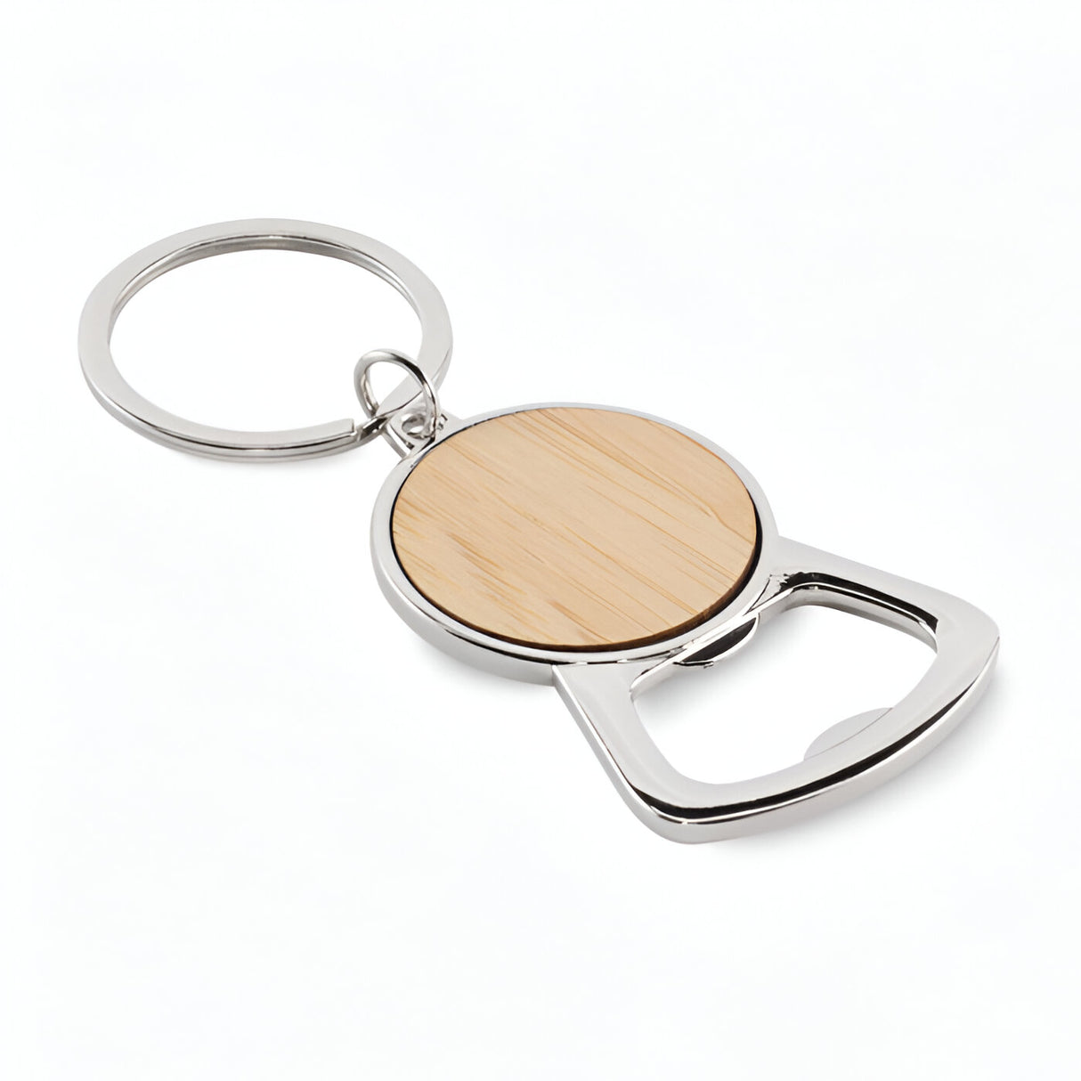 Engravable Bamboo Keyring - Bottle Opener