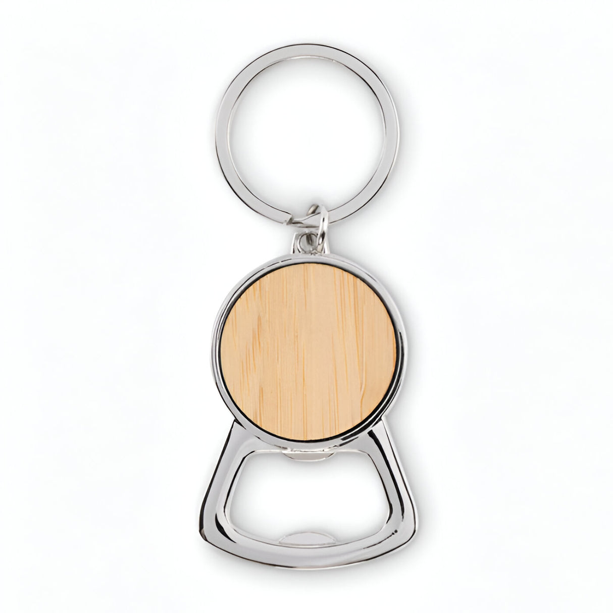 Engravable Bamboo Keyring - Bottle Opener