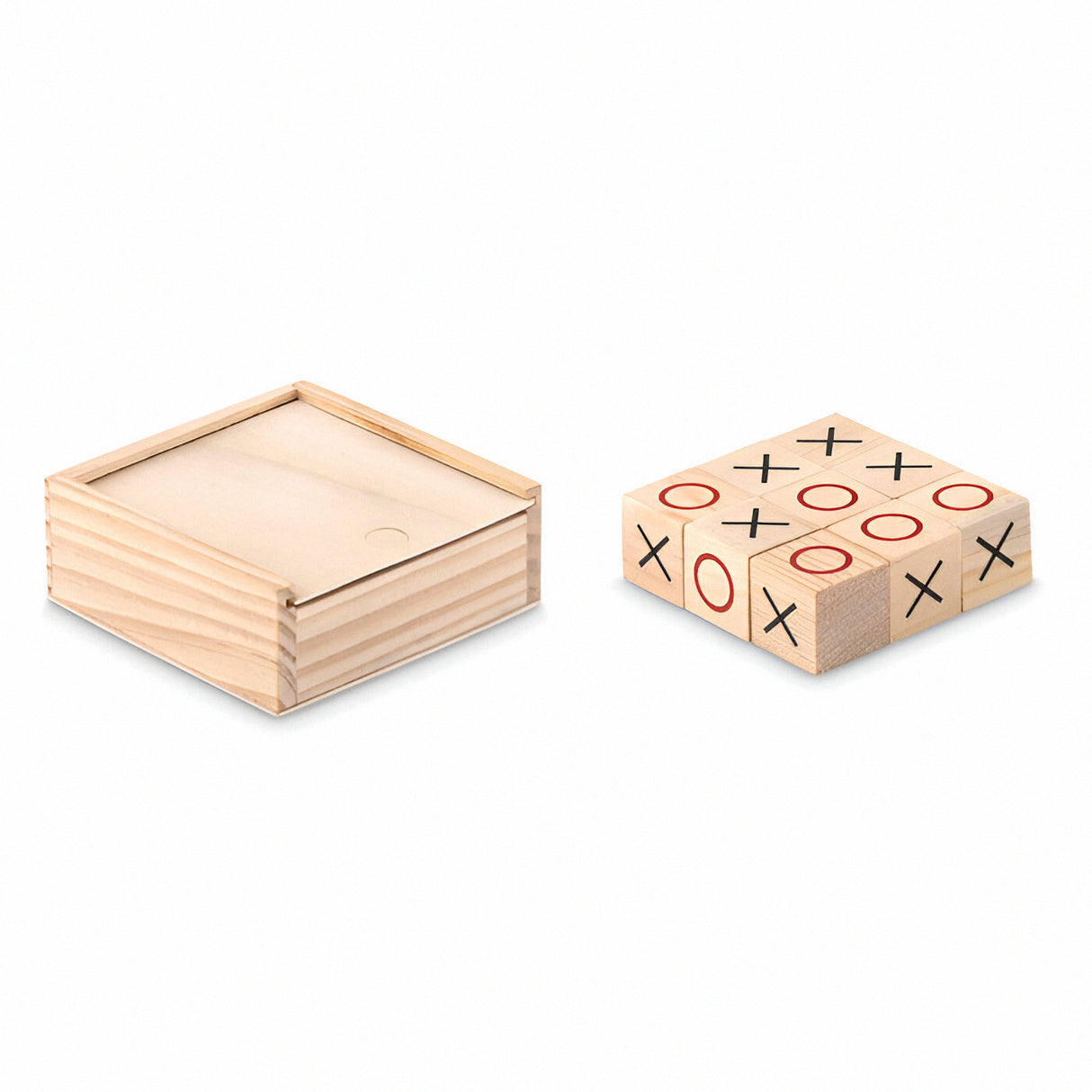 Engravable Wooden Tic Tac Toe Game Set