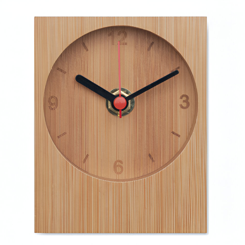 Engravable Bamboo Table Clock