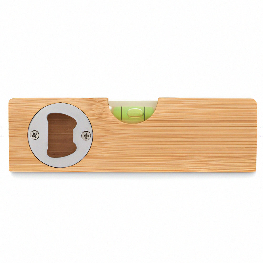 Engravable Bamboo Spirit Level & Bottle Opener
