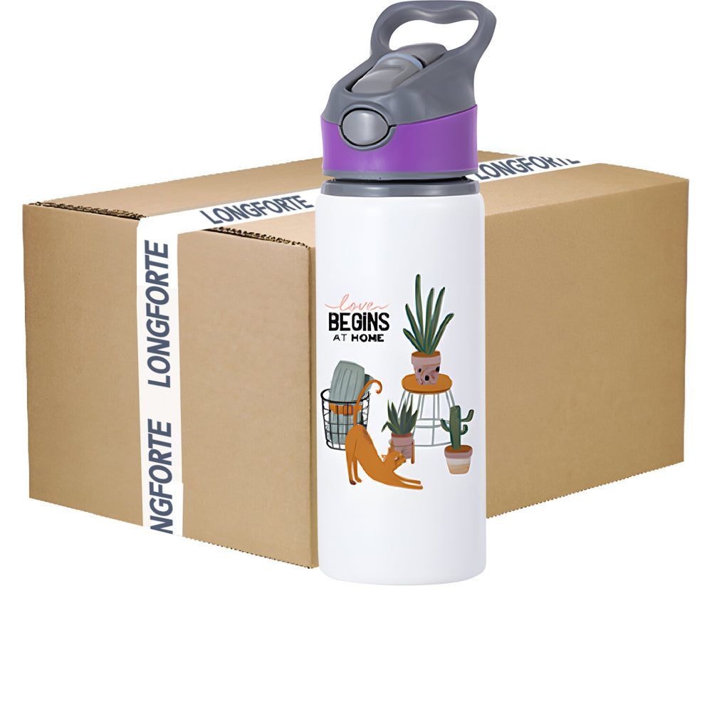 Wholesale Carton - 50 x EXPLORER Water Bottles - 650ml - PURPLE