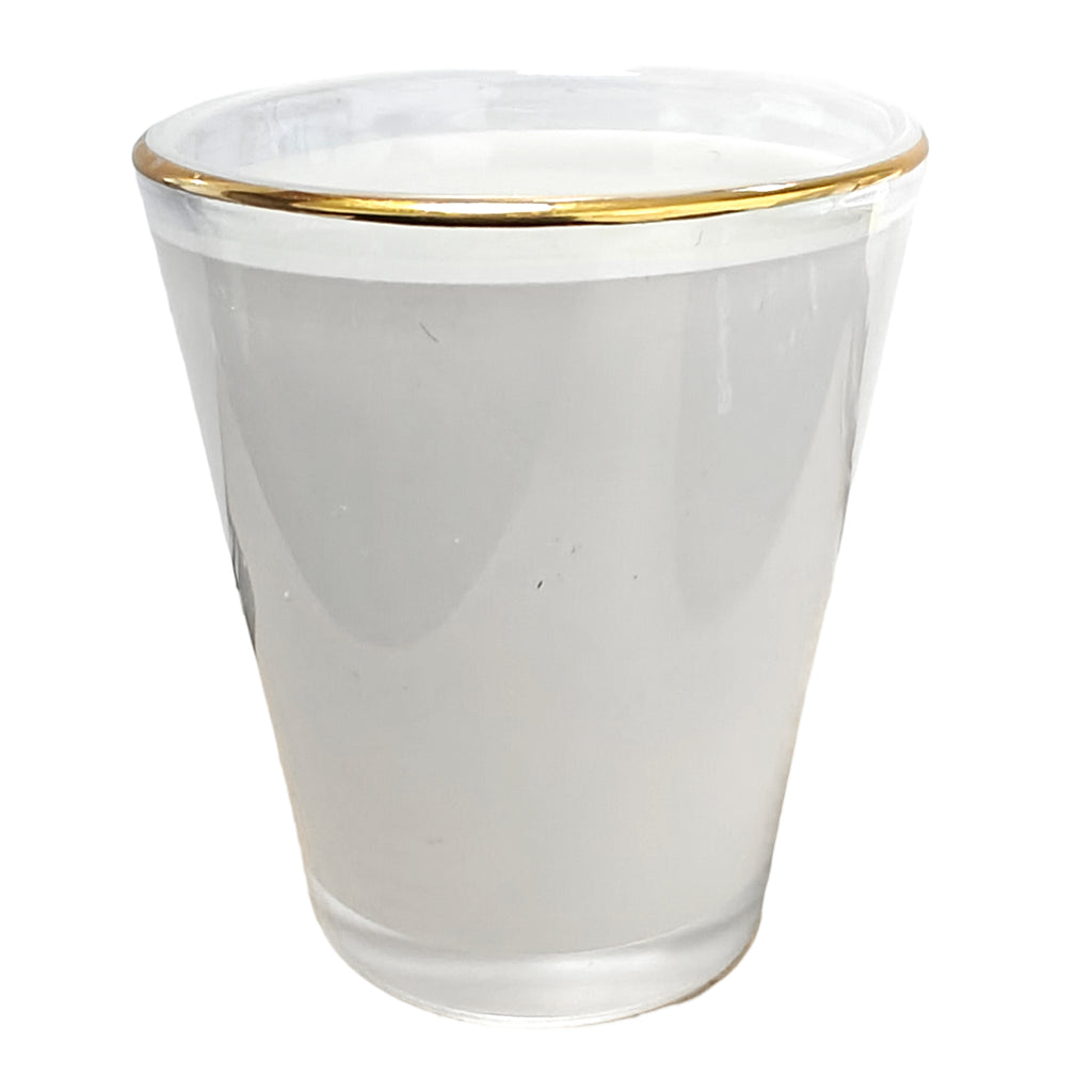 Mugs - Glass - 12 x Small 1.5oz Shot Glasses with Gold Rim