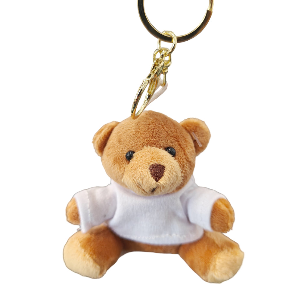 Peluches - Ours en peluche crème avec t-shirt imprimable