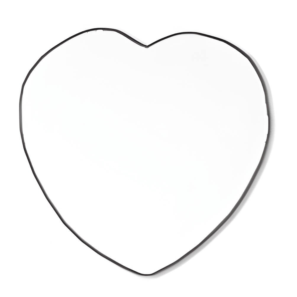 10 x Spare Inserts Heart-Shaped For Metal Keyring