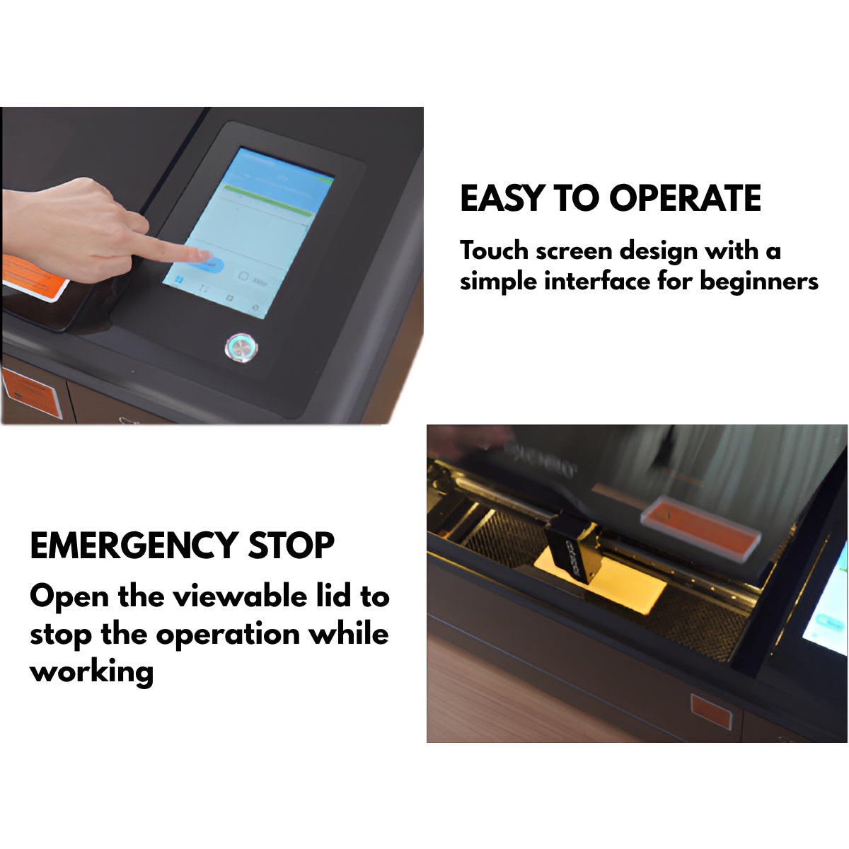 Hardware - 50 W CO2-Laserschneider/Graviermaschine mit Rauchreiniger (Vorführgerät)