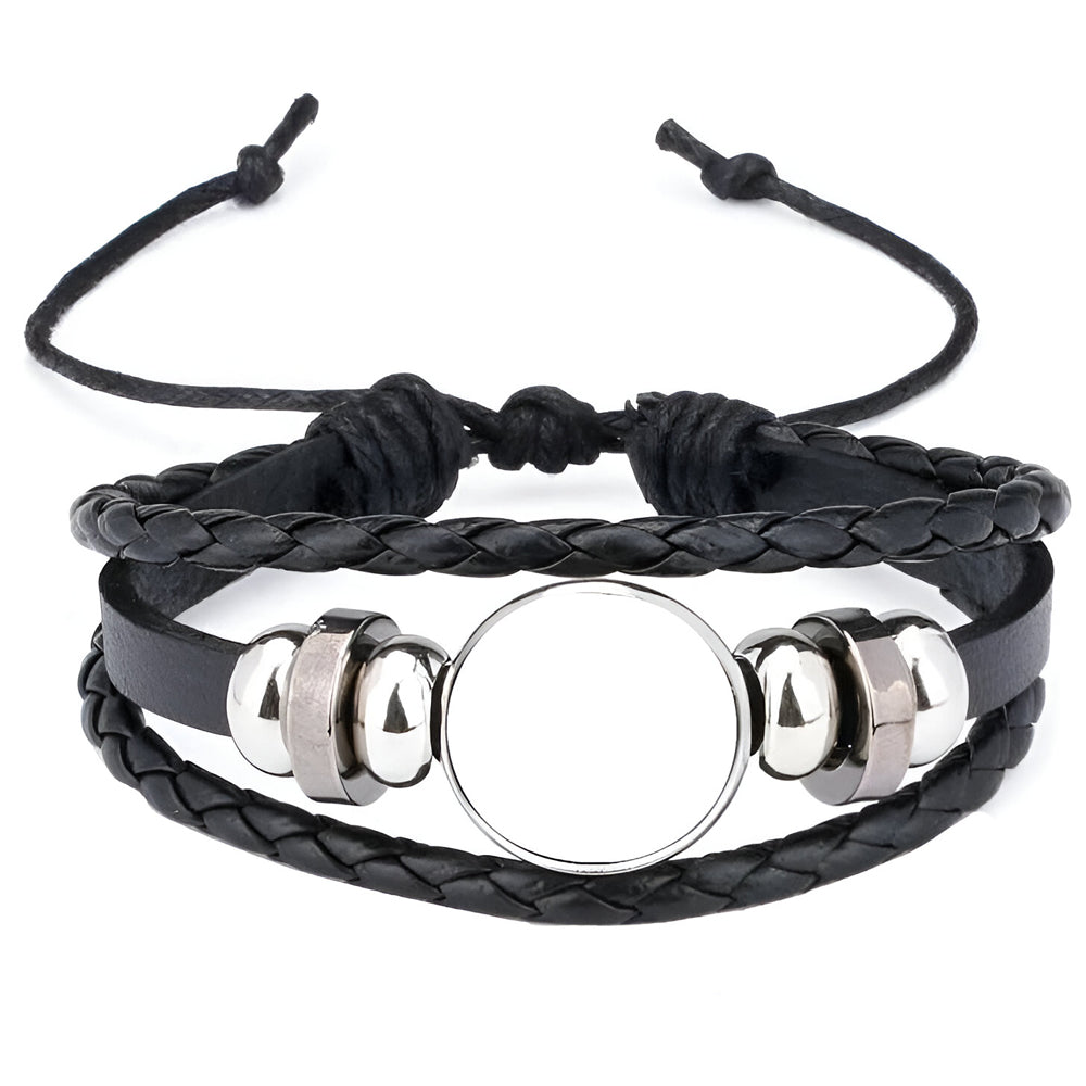 Jewellery - Bracelet - PU Leather Bracelet - Black