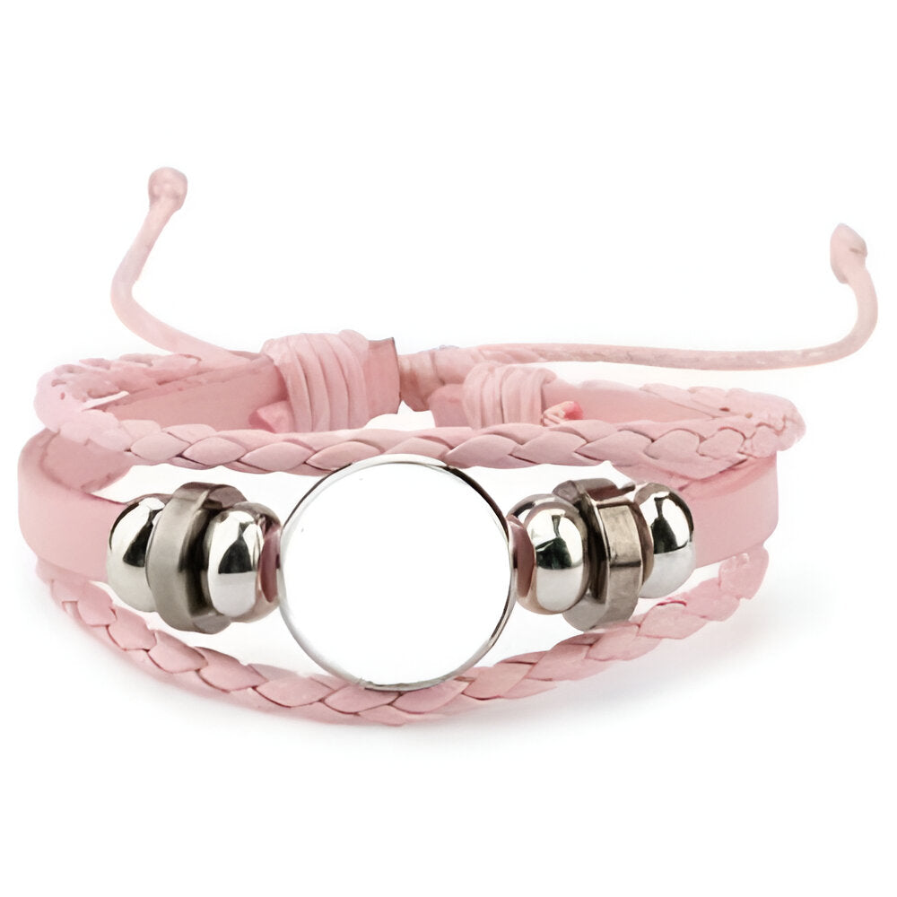 Schmuck - Armband - Lederarmband - Rosa