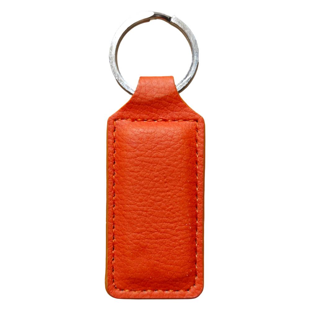Gravables - PU CUIR - Porte-clés - RECTANGLE - 2,6 cm x 6 cm - Rouge