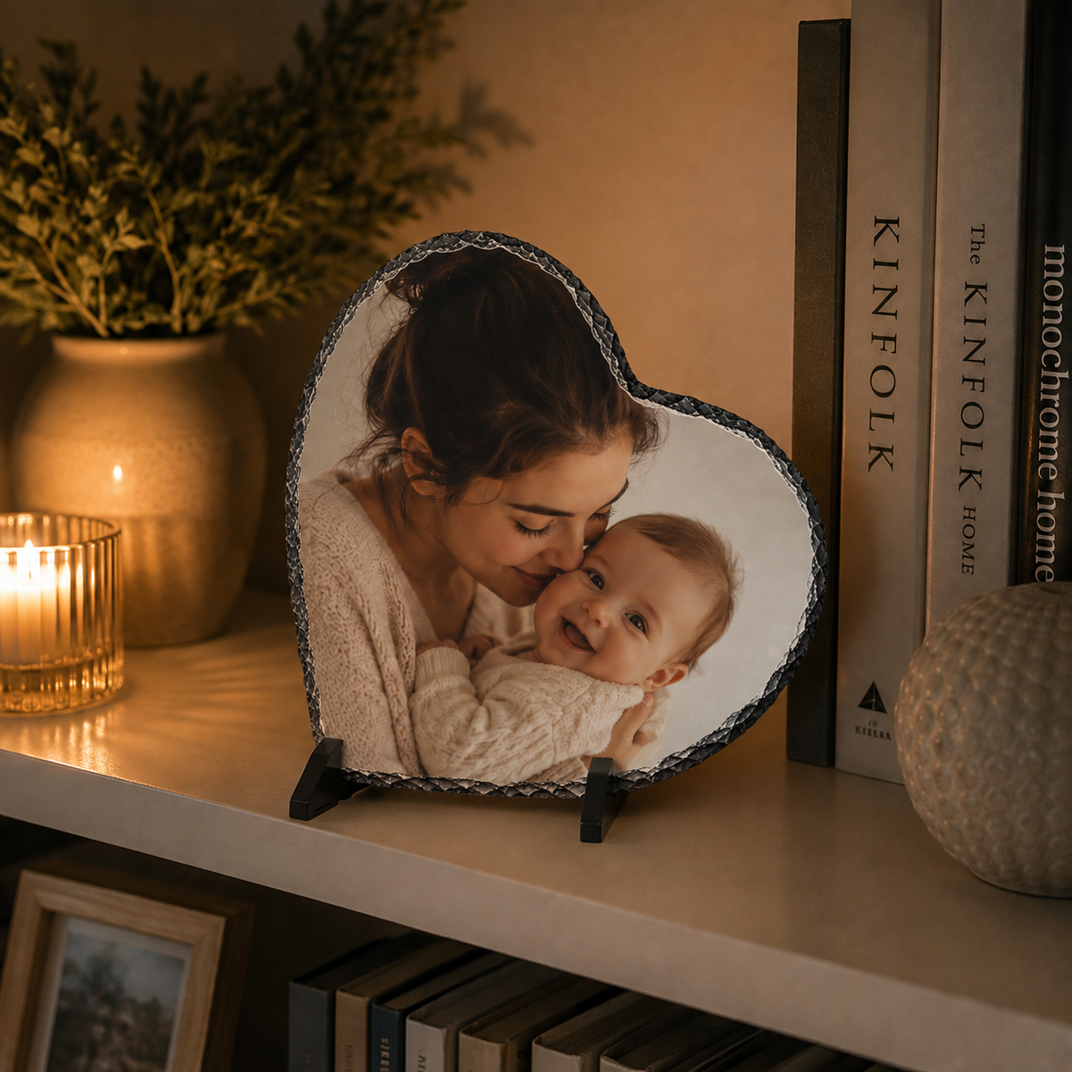 Fototafel – mattes Finish – 15 cm x 15 cm – KLEINES HERZ