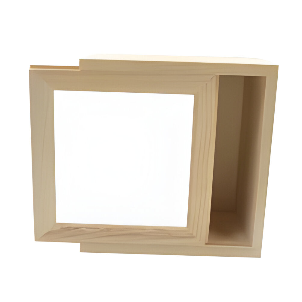 MDF - Boîte à bijoux - 12,8 cm x 12,8 cm x 7,5 cm