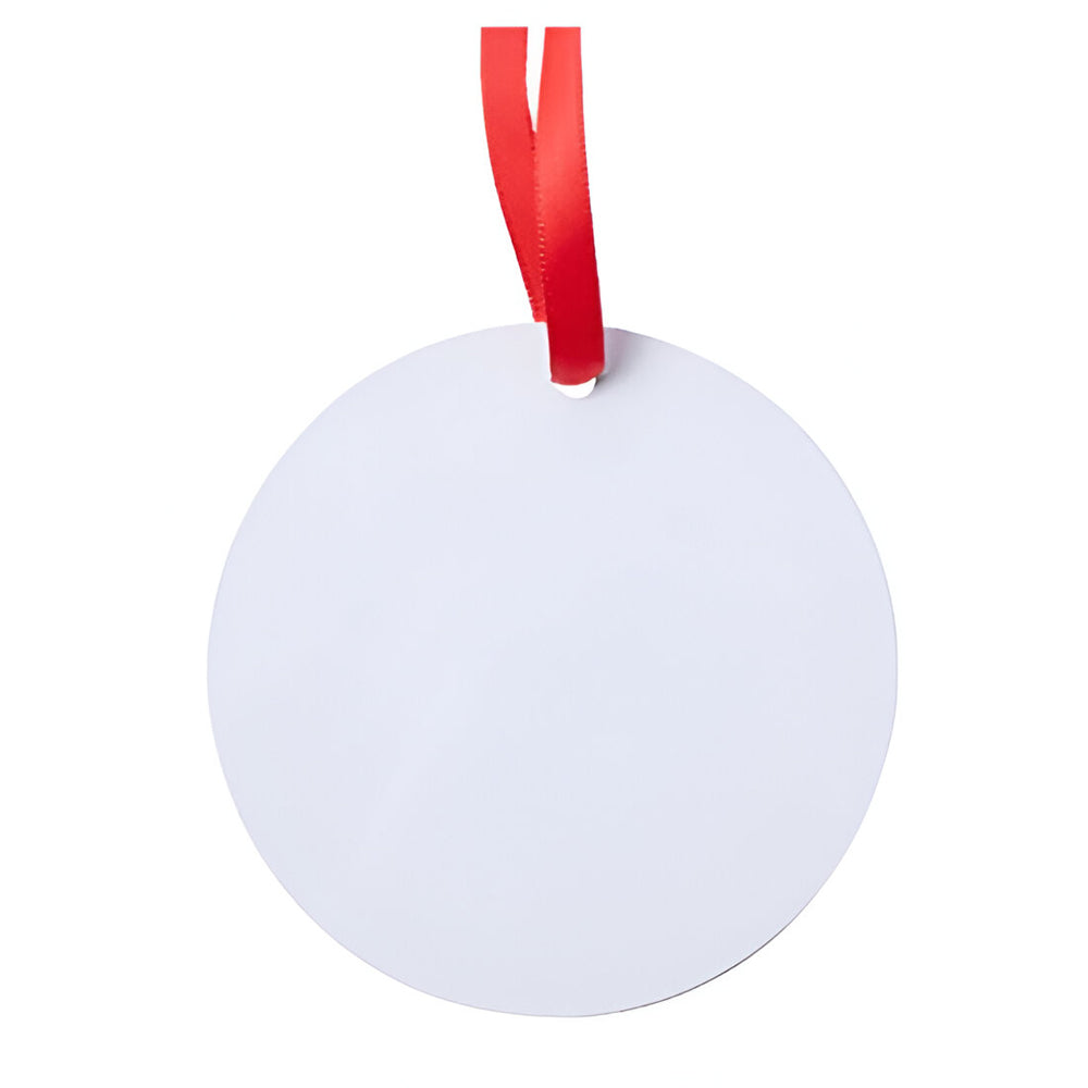 Ornaments - 10 x ALUMINIUM Double-Sided Hanging Ornament - Round