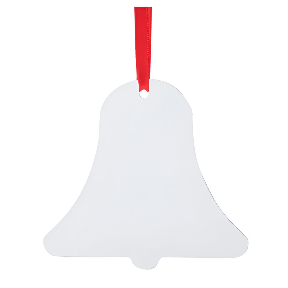 Ornaments - 10 x ALUMINIUM Double-Sided Hanging Ornament - BELL (9.8cm x 10.5cm) - Longforte Trading Ltd