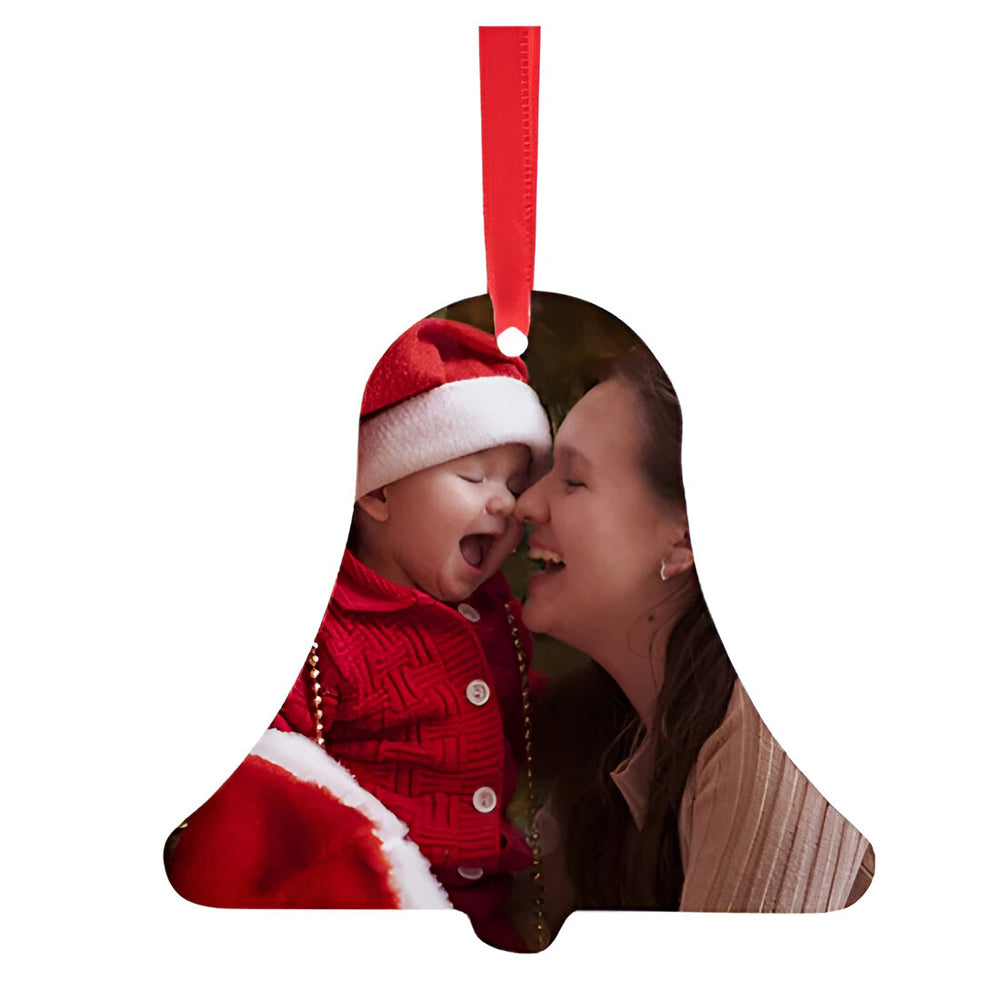 Ornaments - 10 x ALUMINIUM Double-Sided Hanging Ornament - BELL (9.8cm x 10.5cm) - Longforte Trading Ltd