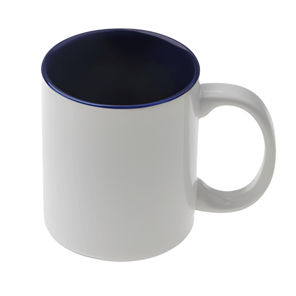 Mugs - 11oz - Two Tone Coloured Mugs - Dark Blue