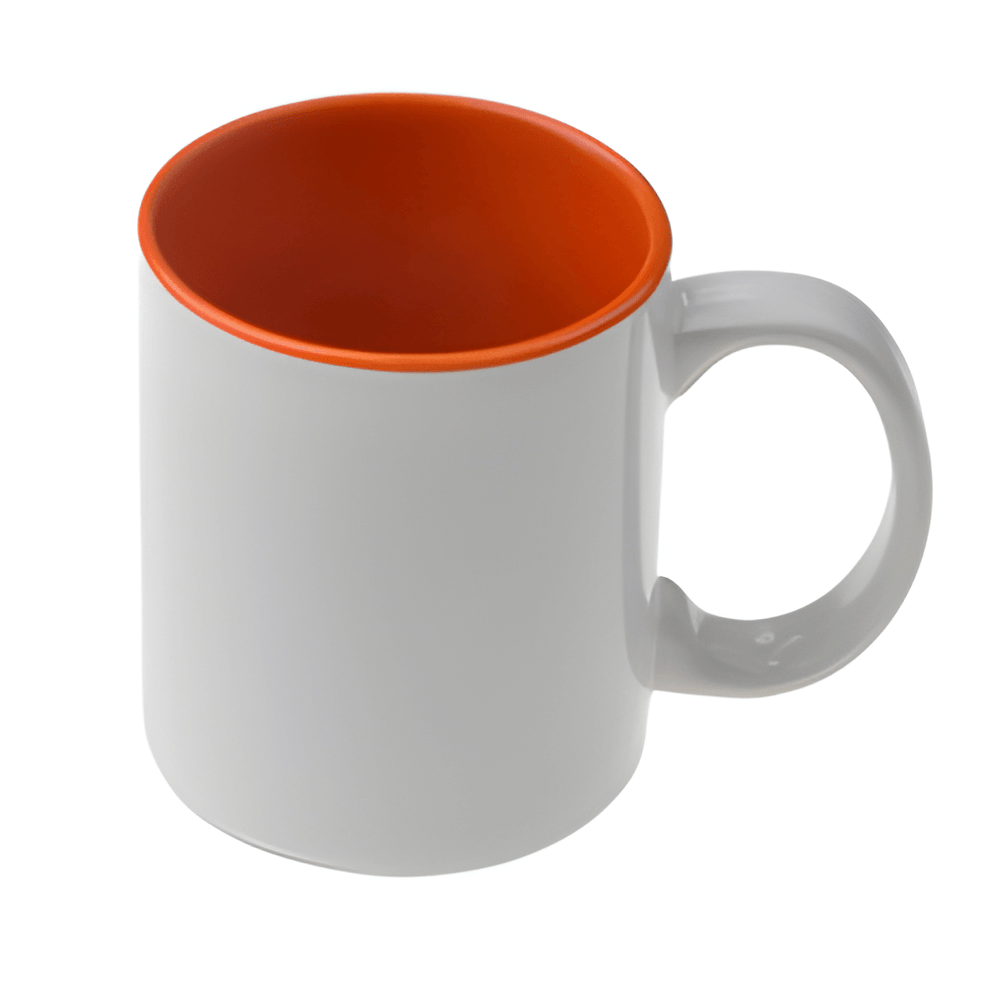 Mugs - 11oz - Two Tone Coloured Mugs - Orange