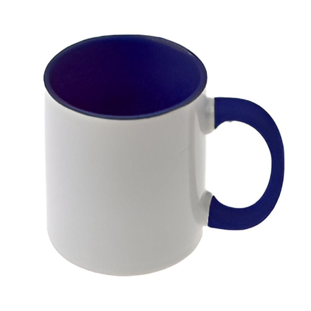 Tasses - 11oz - Intérieur et poignée colorés - Bleu foncé