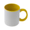 Mugs - 11oz - Inner and Handle Coloured - Yellow