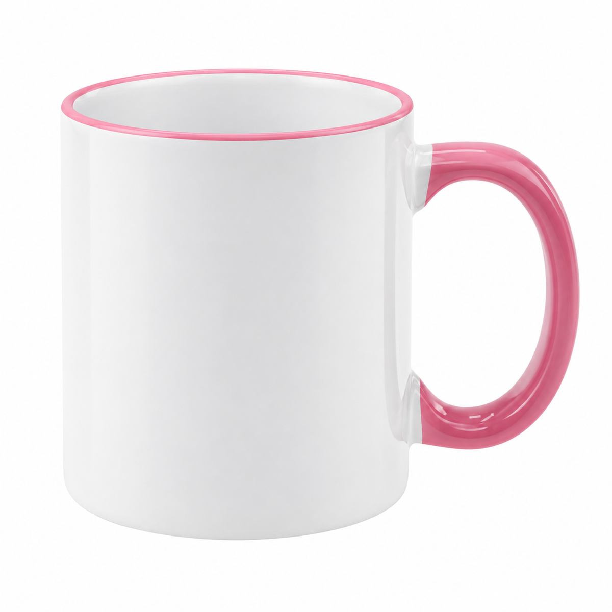 11oz Sublimation Mugs with Coloured Rim & Handle