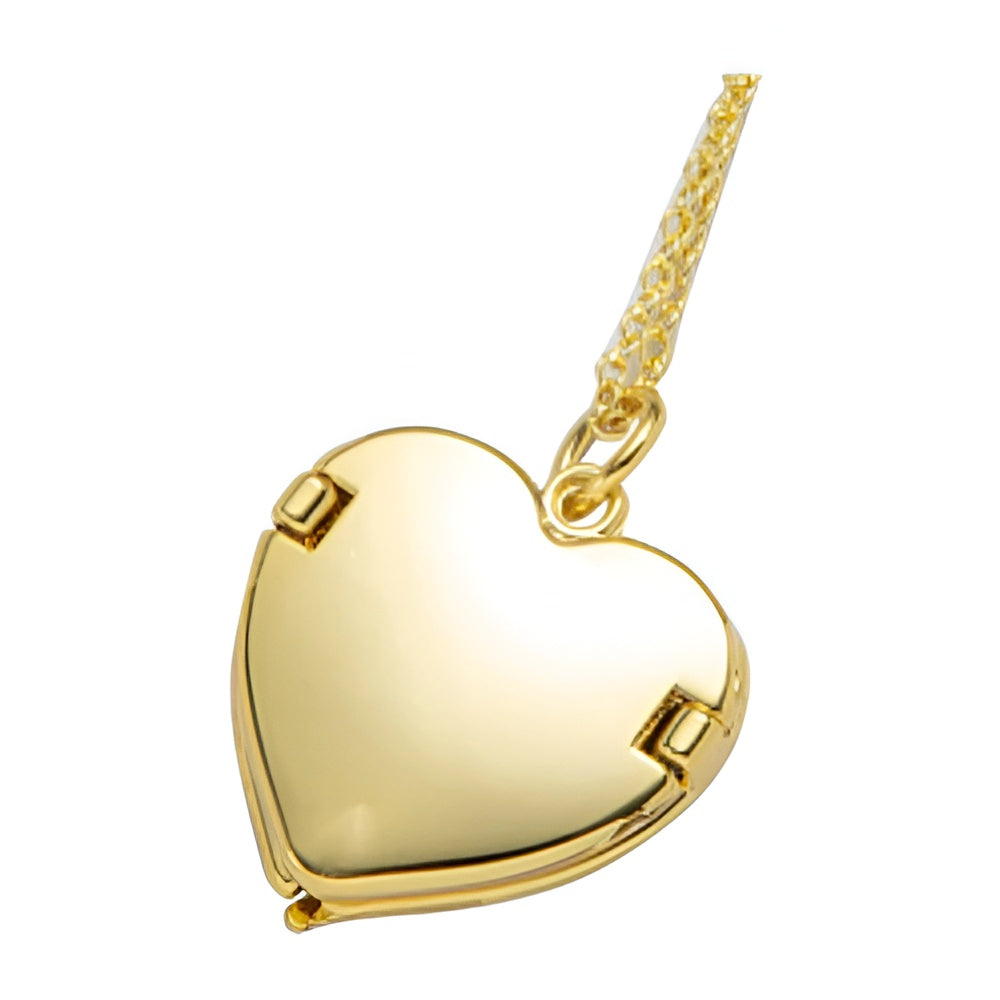 Sublimation Heart Angel Wings Necklace - Gold