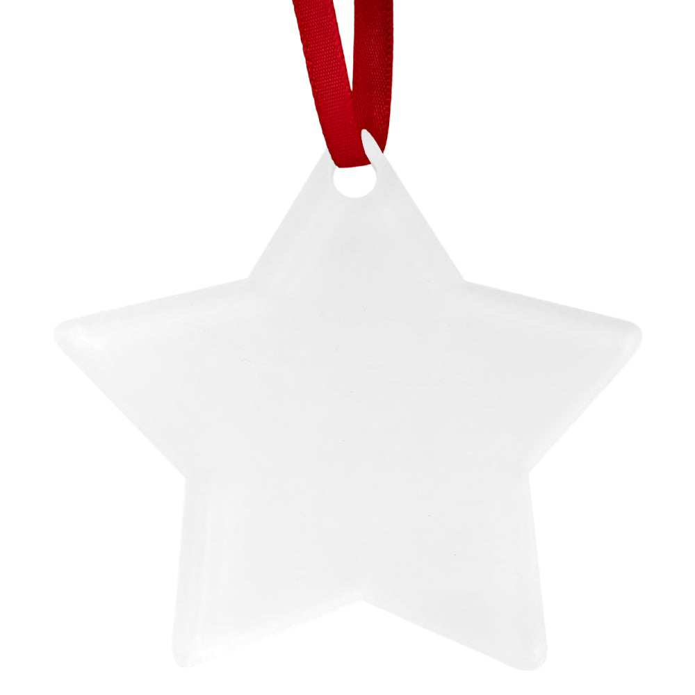 Sublimation Ornament - 10 x ACRYLIC - STAR - 8cm x 8cm