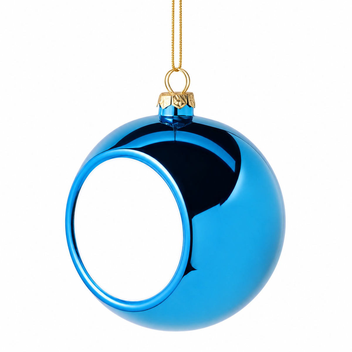 Sublimation Christmas Baubles - Mirror Blue Finish