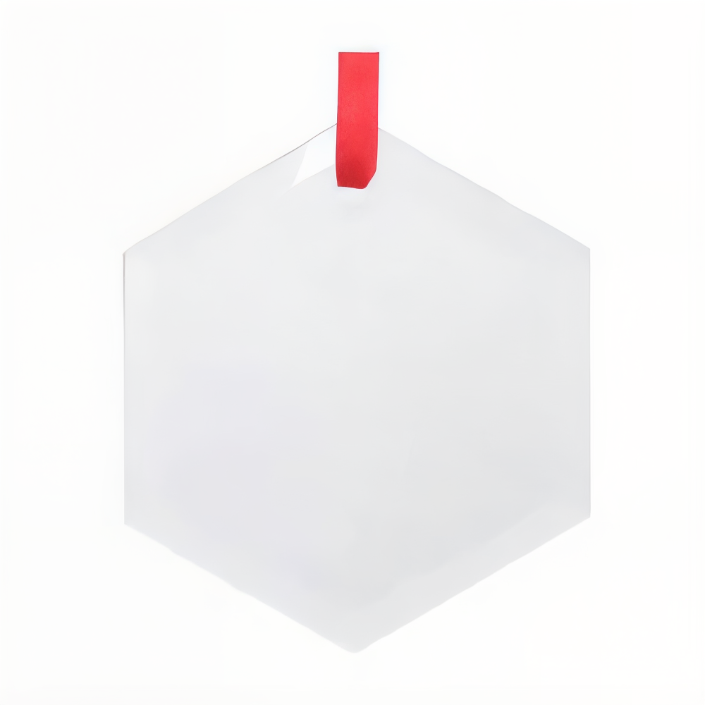 Ornaments - GLASS - 12 x HEXAGON Hanging Ornament