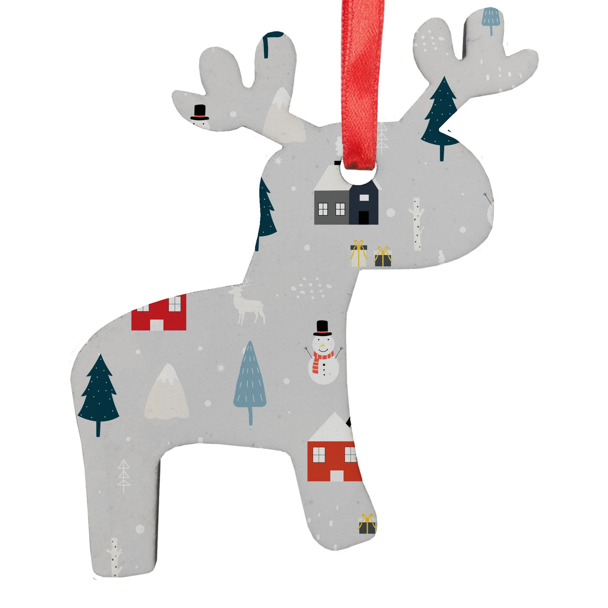 FULL CARTON - (100 PIECES) MDF Hanging Ornament - Reindeer - Longforte Trading Ltd