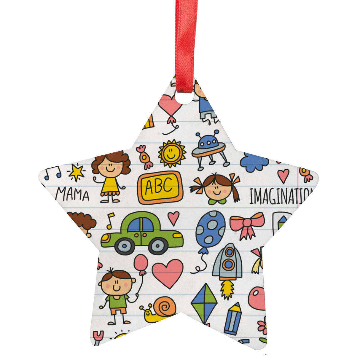 FULL CARTON - (100 PIECES) MDF Hanging Ornament - Star - Longforte Trading Ltd