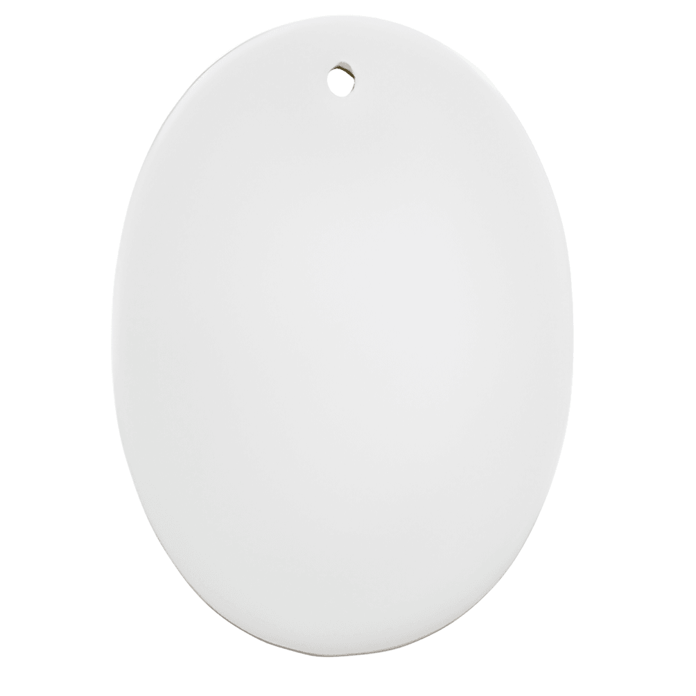 Pack of 10 x Ceramic Sublimation Hanging Ornaments - Oval