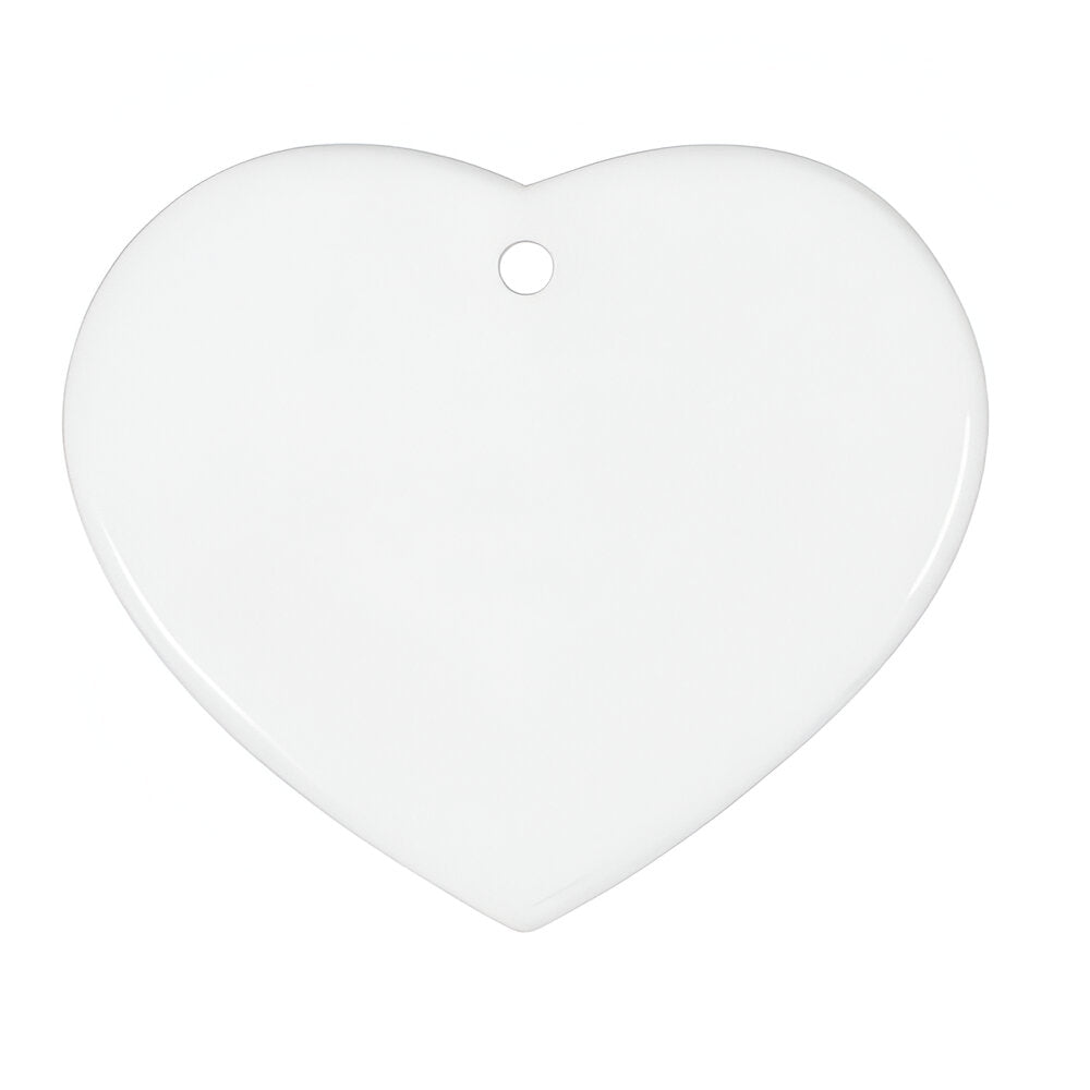 Ornament - POLYMER - 10 x Double-Sided Heart - MATT FINISH - Longforte Trading Ltd