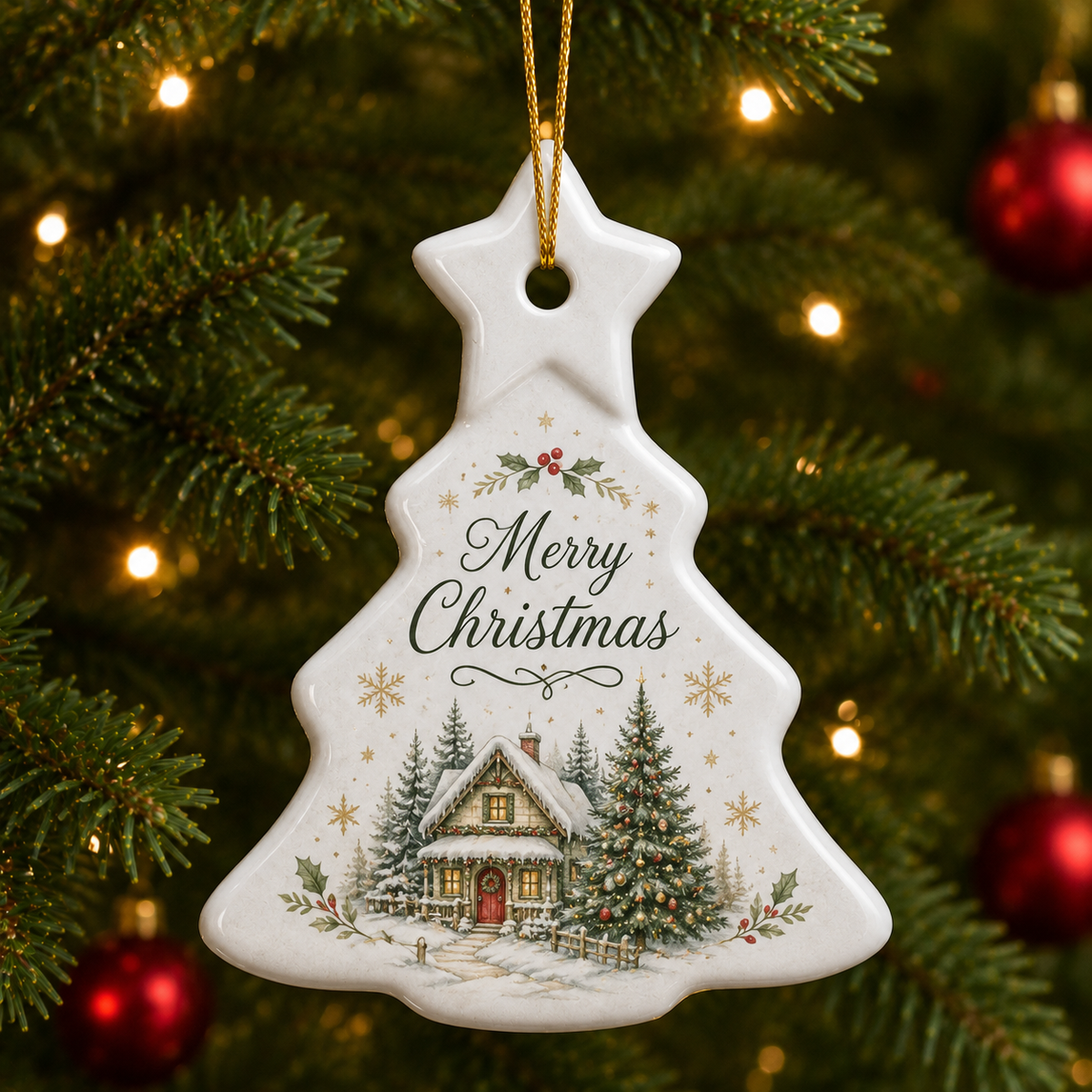 Ceramic Sublimation Hanging Ornaments - Tree