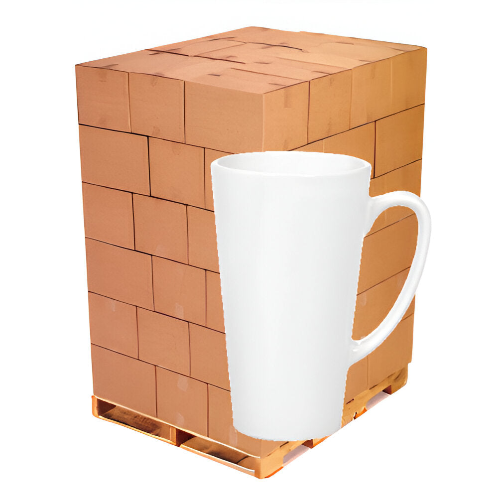 FULL PALLET - 1008 x Blank White 17oz Sublimation Latte Mugs