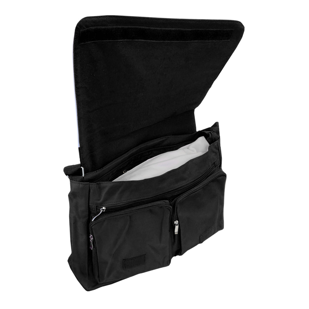 Wholesale Carton - 25 x LARGE SHOULDER BAGS with POCKETS - BLACK