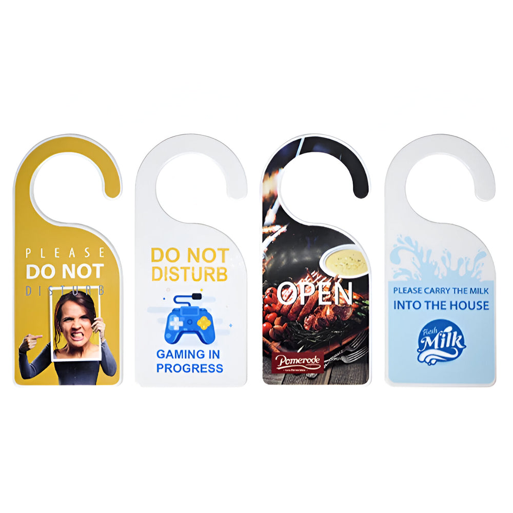 Door Hanger - POLYMER - Double Sided - 4" x 9" - Longforte Trading Ltd