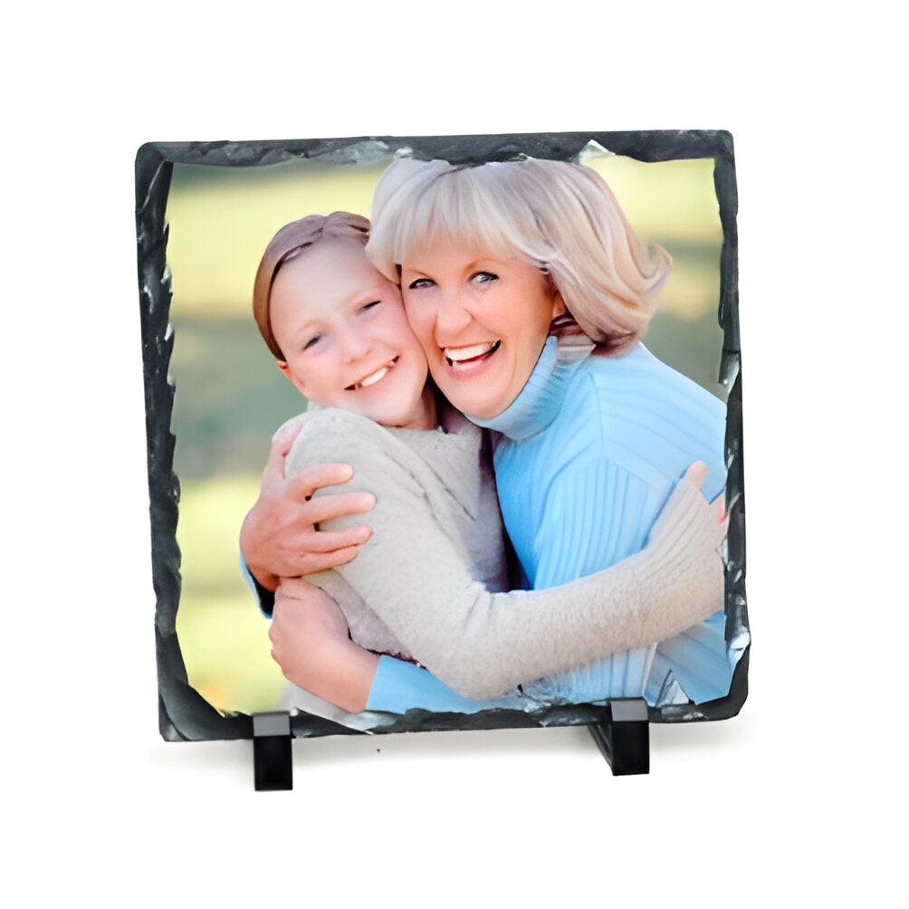 Wholesale Carton - 40 x Small Blank Square (15cm x 15cm) Sublimation Photo Slates with Stands
