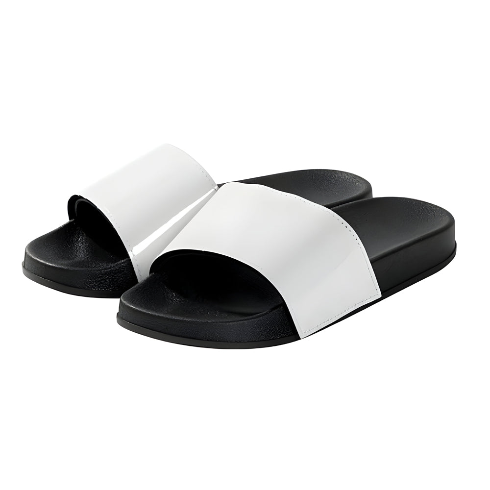 Footwear - Premium PU Leather Slippers - Adult - Black - Longforte Trading Ltd