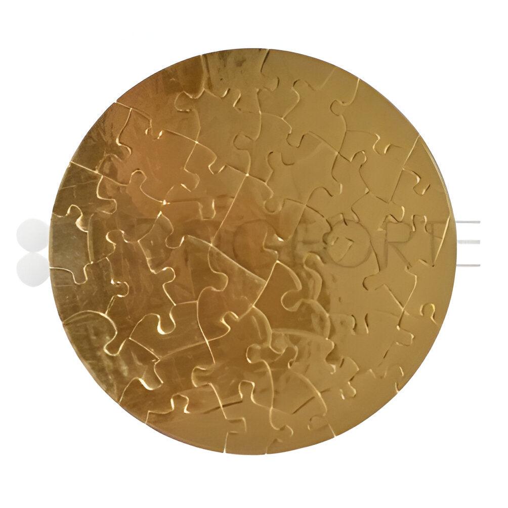 Jigsaw Puzzles - Cardboard - Round - Gold