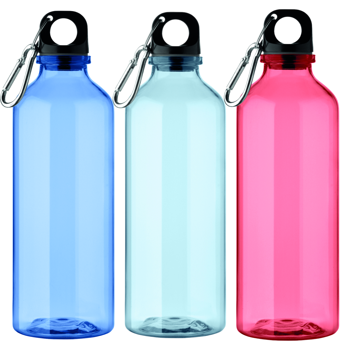 Bouteilles d'eau - Deux couvercles COULEURS (ROUGE) - 600 ml