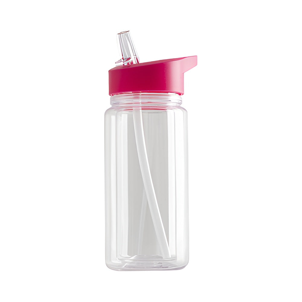 Bouteilles d'eau - Slim Inox - BLANC - Gobelet 600 ml avec paille
