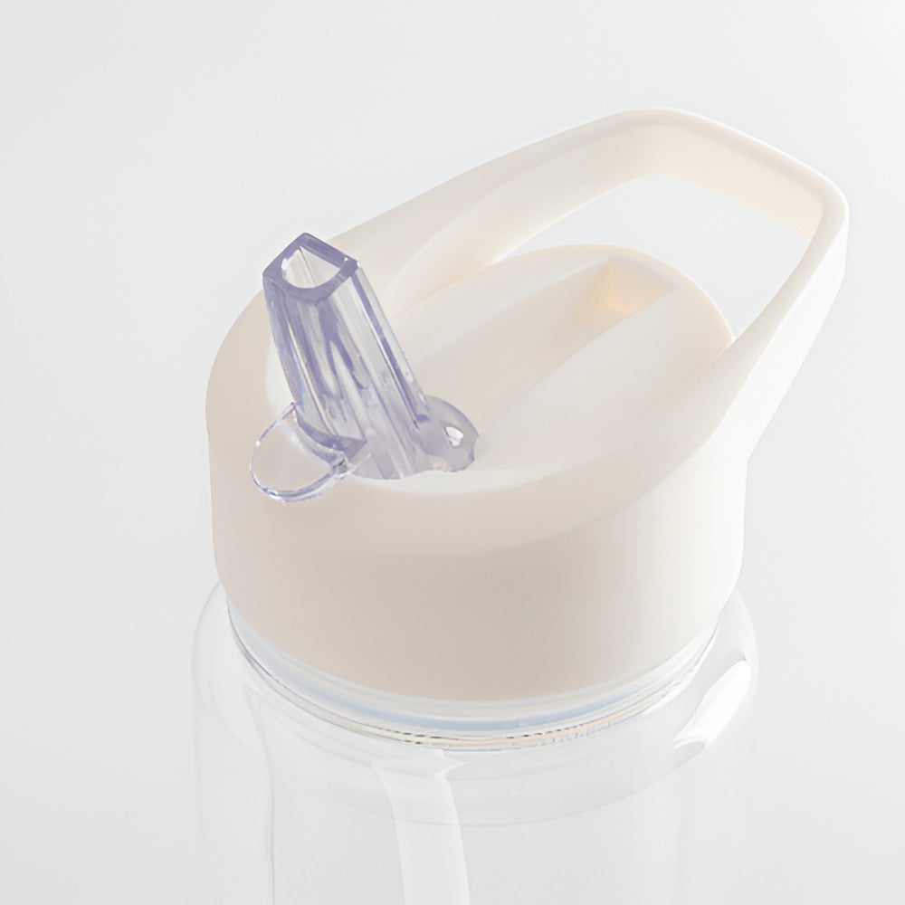 Bouteilles d'eau - Slim Inox - BLANC - Gobelet 600 ml avec paille