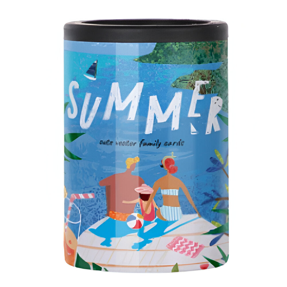 Refroidisseur de canettes en acier inoxydable - BLANC - 11oz / 330ml