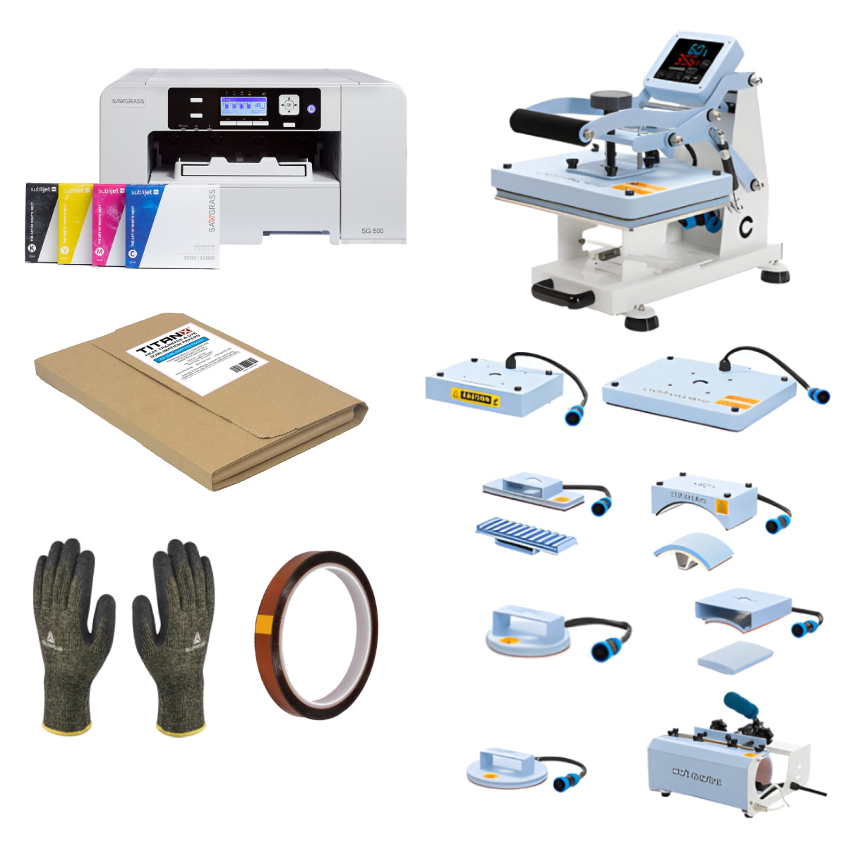 Sawgrass SG500 Printer & 8-in-1 Heat Press Starter Kit