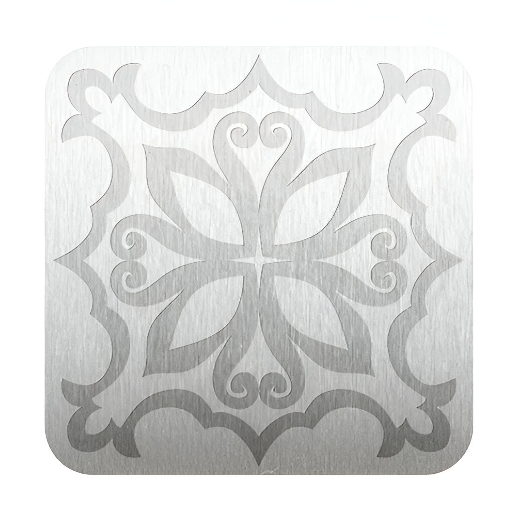 Engravables - 10 x STAINLESS STEEL Coasters - SQUARE - 8.5cm - SILVER - Longforte Trading Ltd