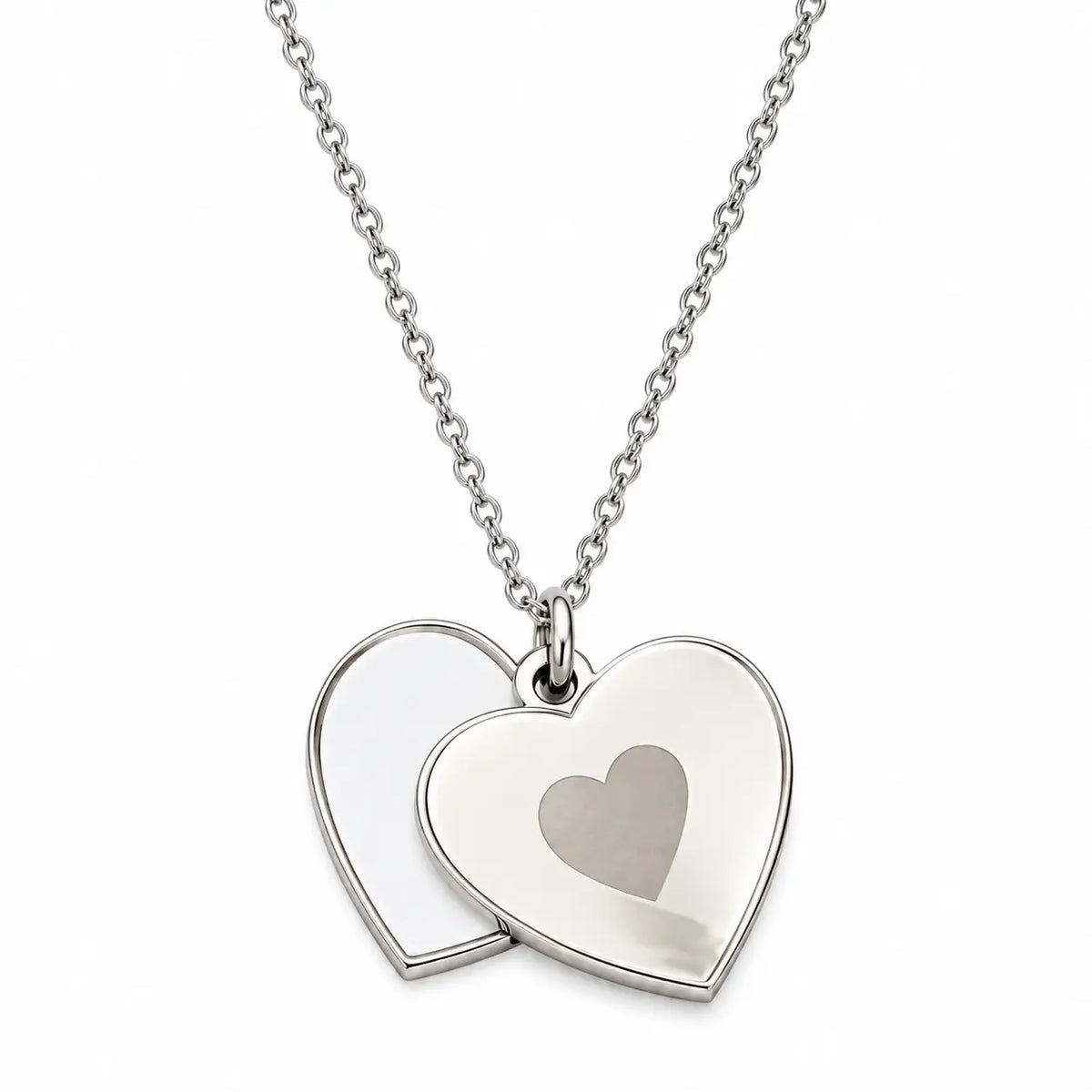 Sublimation Heart Locket Necklace with Hidden Photo