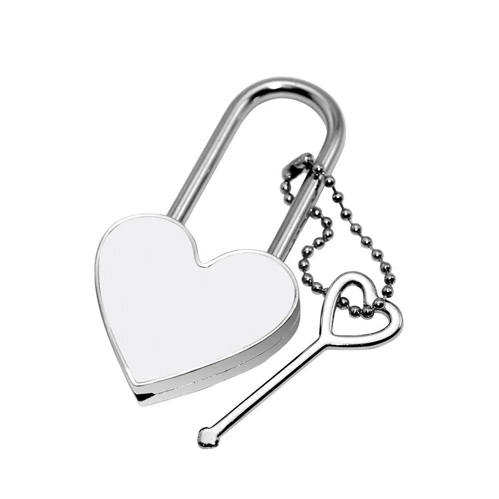 Metal Heart Lock with Printable Insert