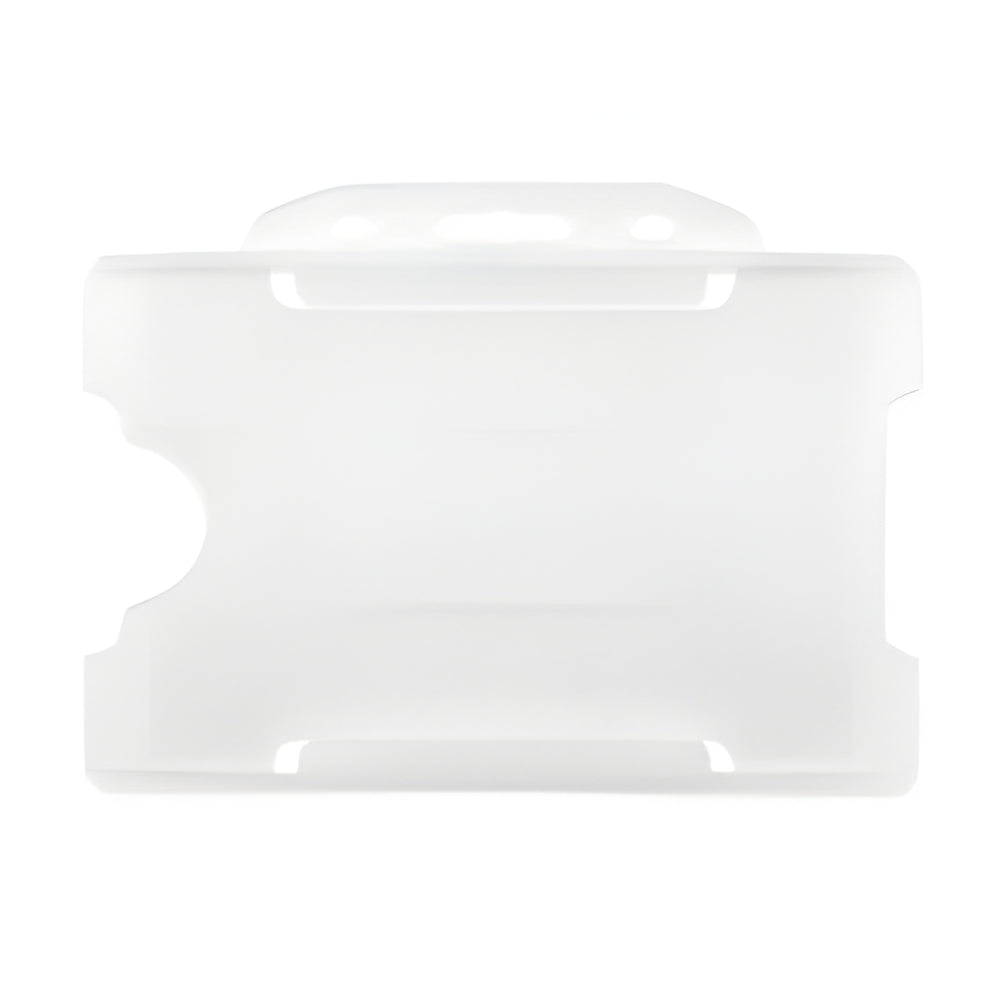 10 x Plastic ID Badge Holders for Lanyard - Holds standard cards 8.6cm x 5.4cm - Longforte Trading Ltd