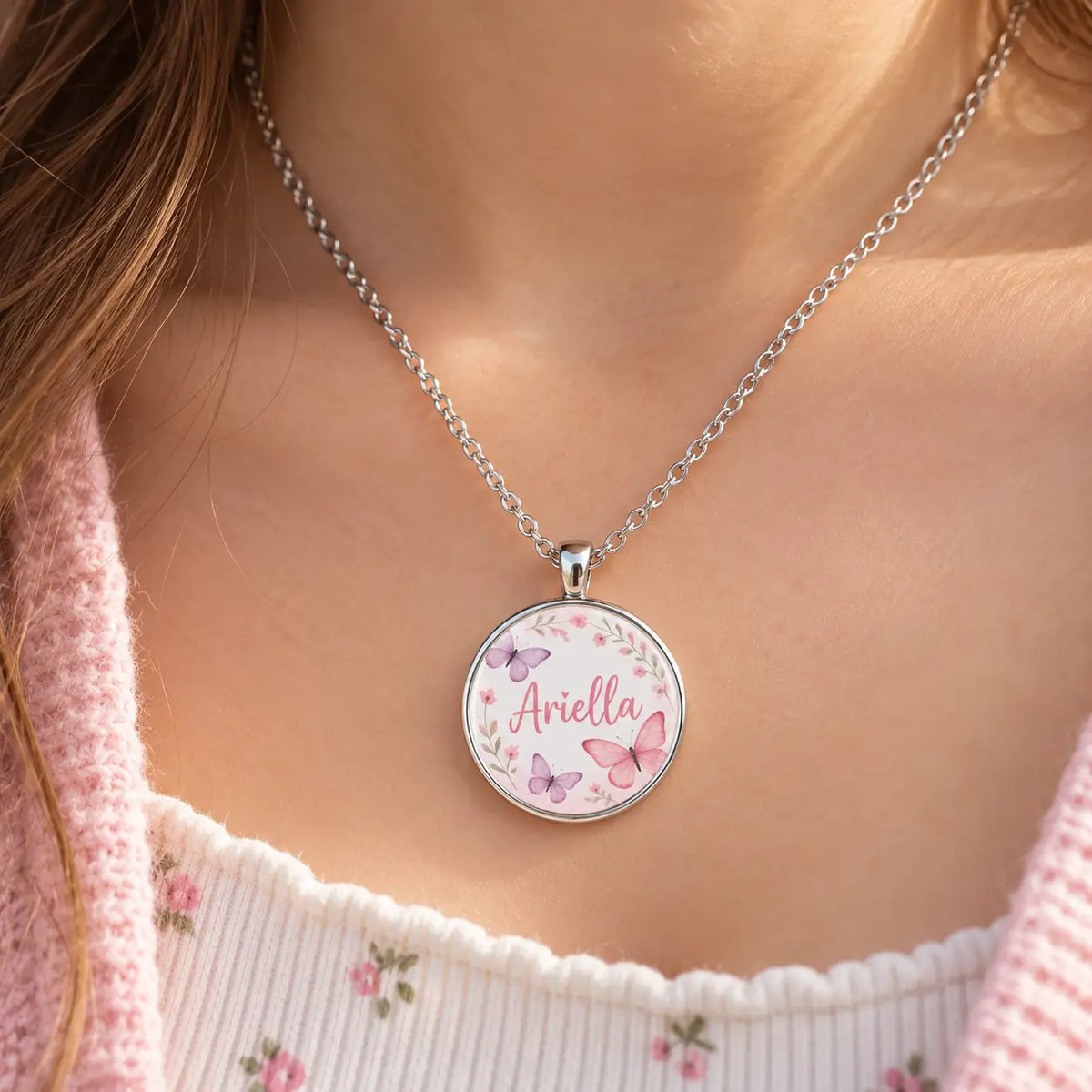 Bijoux - Pendentif - Forme Ronde avec Chaîne