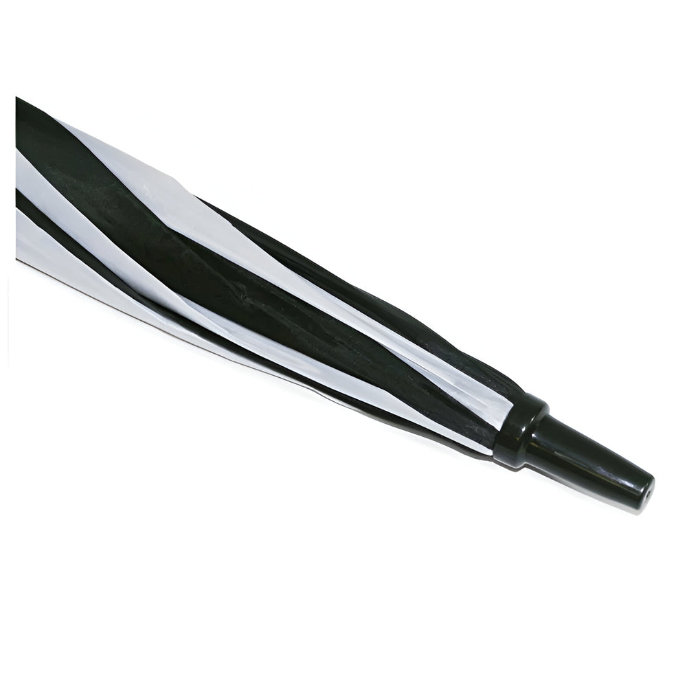 Umbrella - Large 60" Sublimation Golf Umbrellas - BLACK/ WHITE