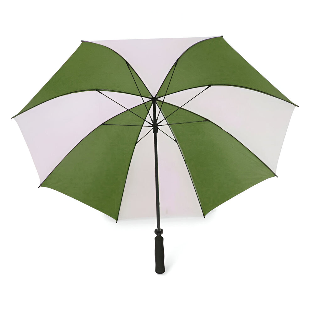 Umbrella - Large 60" Sublimation Golf Umbrellas - GREEN/ WHITE